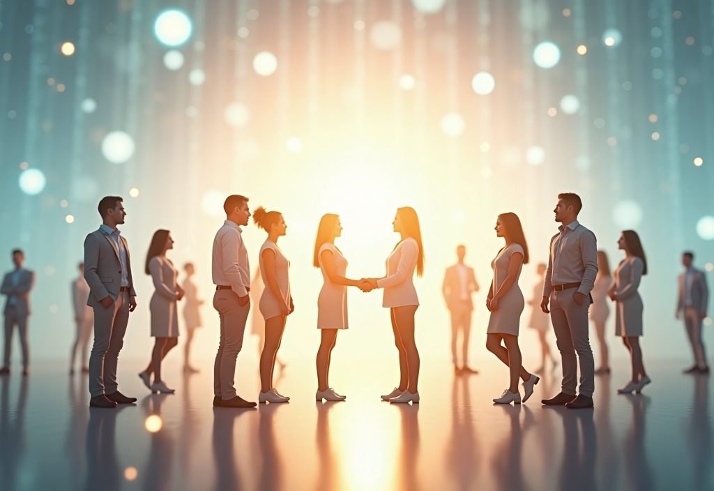 Menschen stehen zusammen